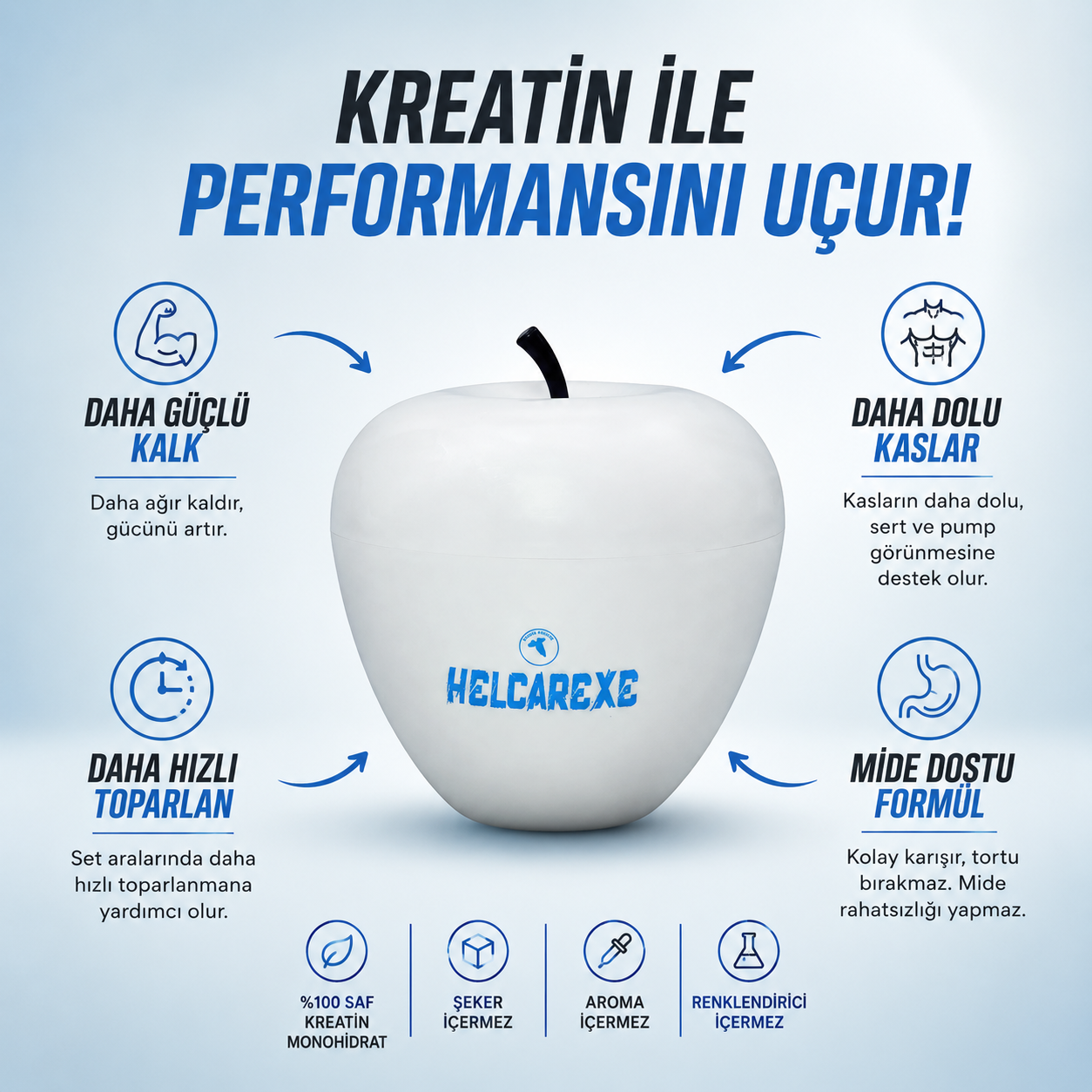 HELCAREXE KREATİN MONOHİDRAT